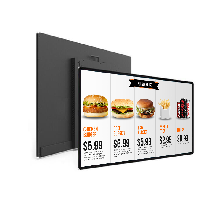49 inch wall mounted lcd digital signage advertising display for store and menu