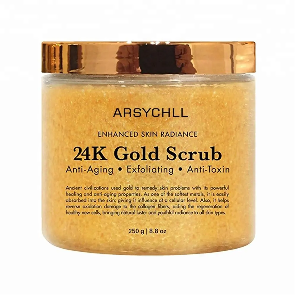 OEM / ODM Manufacturer 24K Gold Body Scrub with Dead Sea Salt Remove Dead Skin