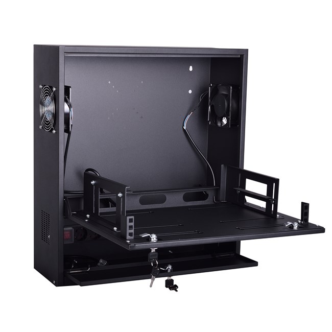 Сверхмощный 16 Калибр DVR lockbox 18x18x5 дюймов Блокировка NVR с охлаждающим вентилятором
