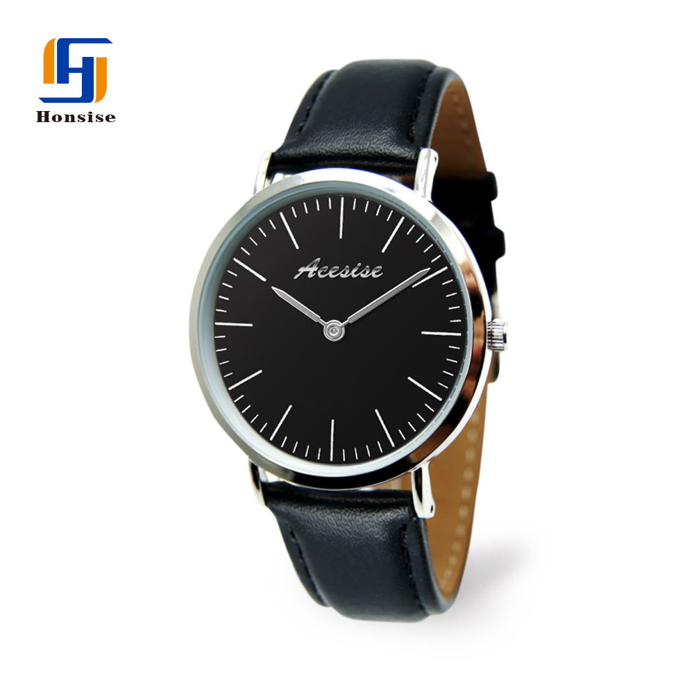 Custom Your Own Logo Leather Wrist Watches Quartz For Ladies