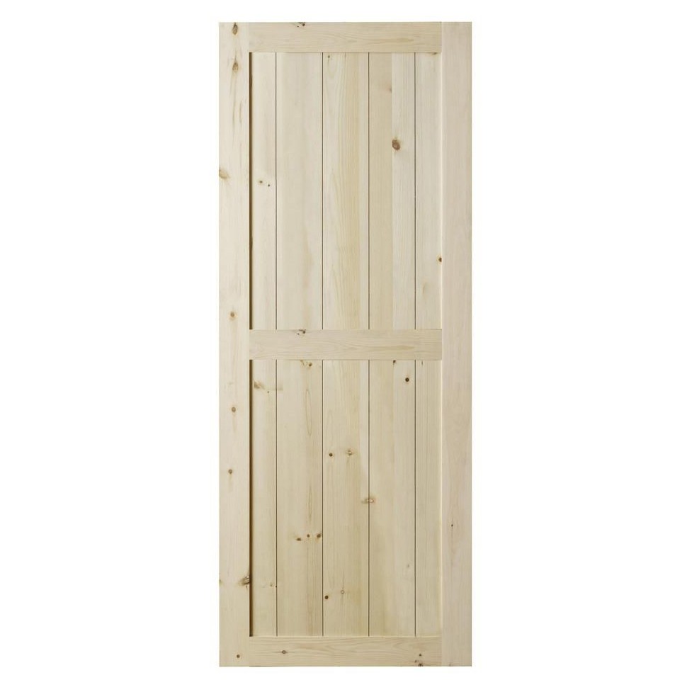 OEM knotty pine veneer barn door kit popular in market rustic interior pine wood sliding door
