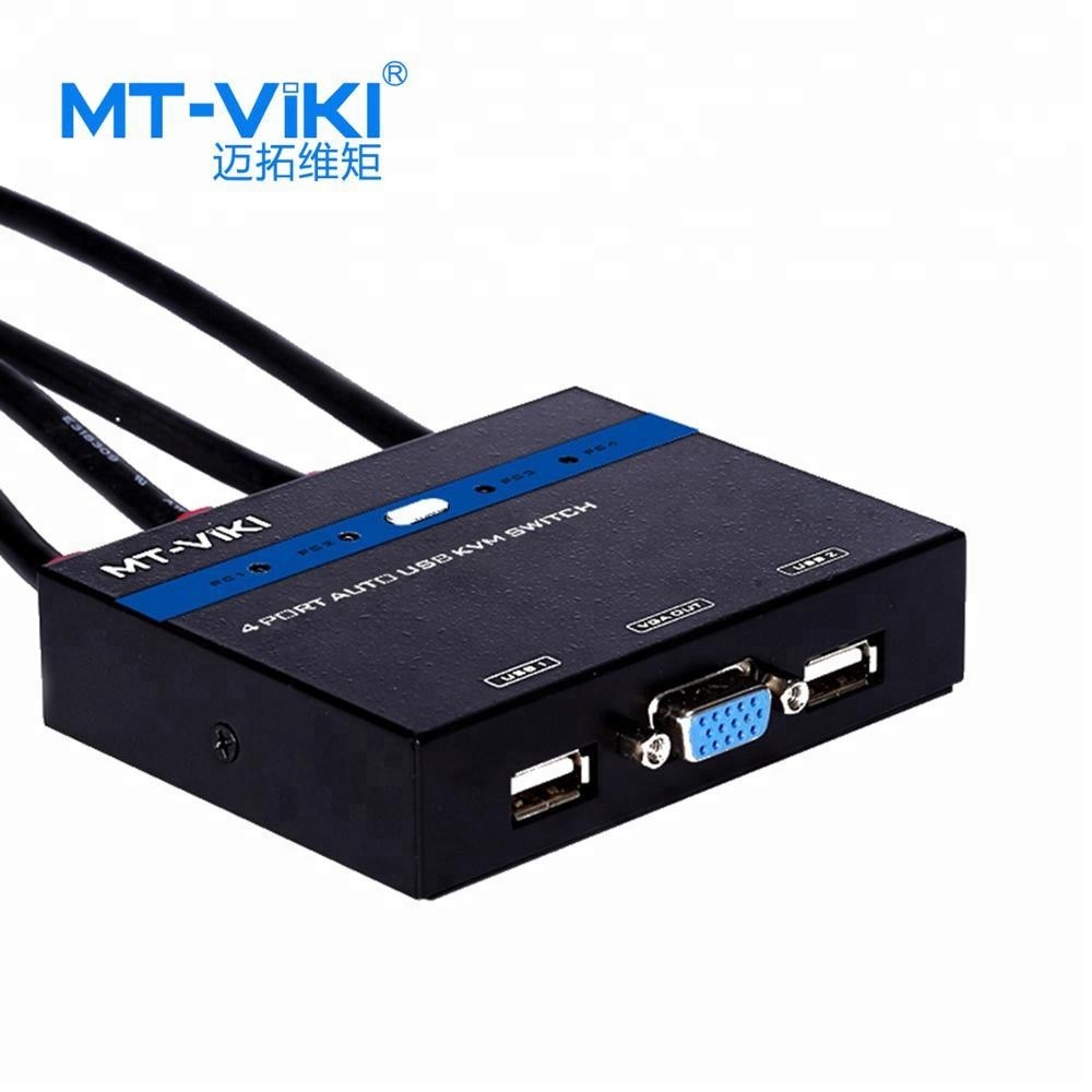 4X1 4 порта Авто Vga Hot Plug Usb kvm-переключатель с 4 кабели в сборе
