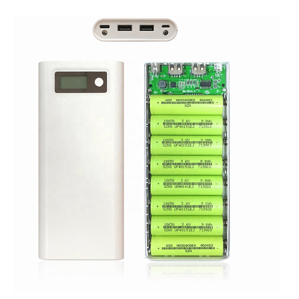 8x18650 Универсальный 5 в двойной USB 18650 аккумулятор коробка зарядное устройство для мобильного телефона DIY чехол для смартфона