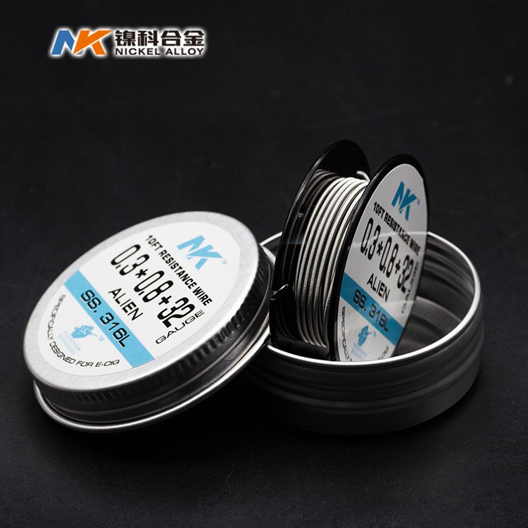 Предварительно изготовленная катушка NK ecig nichrome ss alien clapton wire для вейпинга