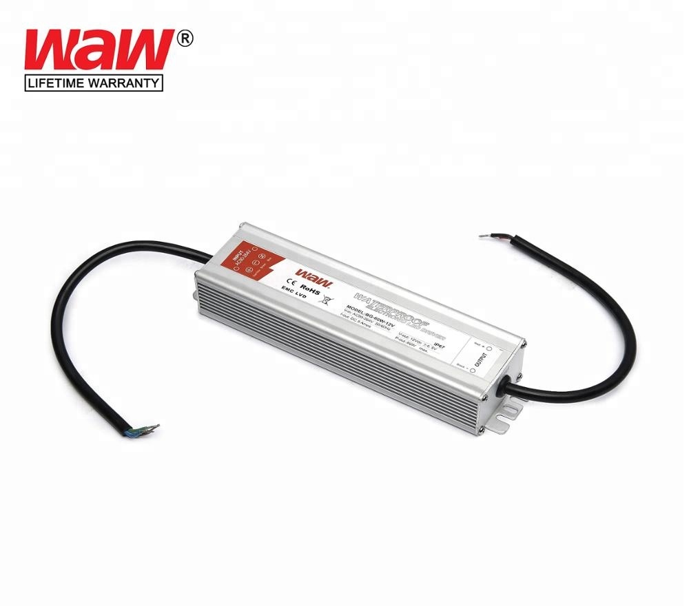 12v 5a 60 Вт Постоянное напряжение водонепроницаемый IP67 светодиодный дисплей/преобразователь переменного тока в постоянный, светодиодных полос и светодиодный драйвер