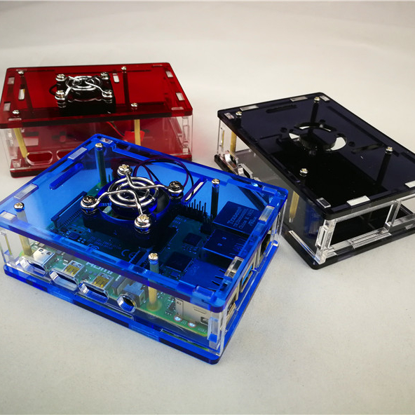 В наличии! Raspberry Pi 4 полный Чехол акриловый чехол коробка может собрать вентилятор охлаждения для Raspberry Pi 4 Чехол