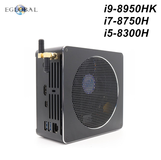 Игровой ПК i9 8950HK/i7 8750H 6 ядер 12 потоков 12M кэш мини-ПК 2 * M.2 * DDR4 2666 МГц 32 Гб Win10 Pro 4K HD mini DP