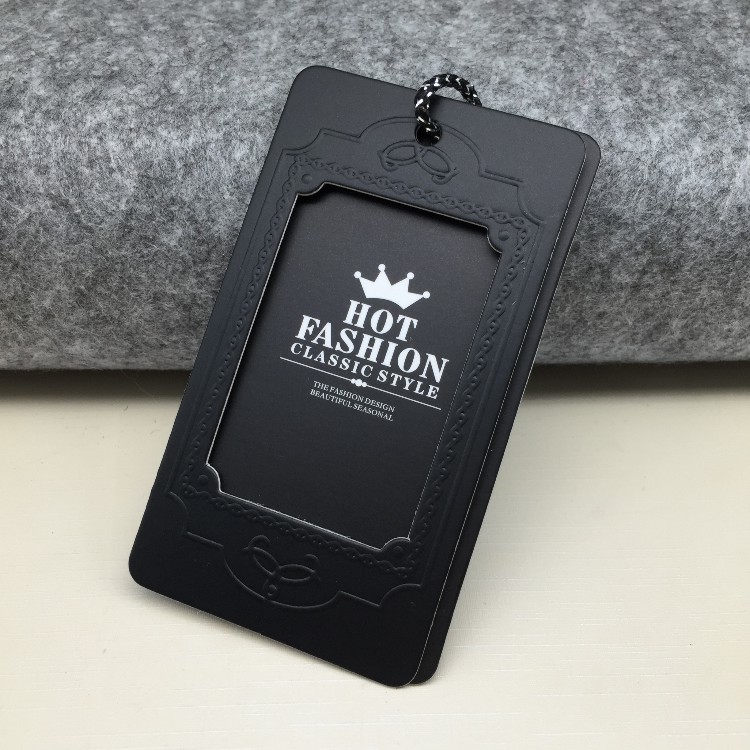 Недорогие черные картонные джинсы на заказ, дизайн этикетки hangtag