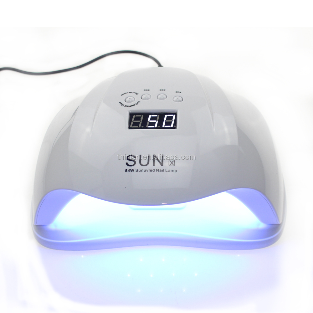 SUN X SUN5 plus новый товар 54 Вт белая УФ-лампа для ногтей УФ-гель лампа для отверждения ногтей Светодиодная лампа для сушки ногтей