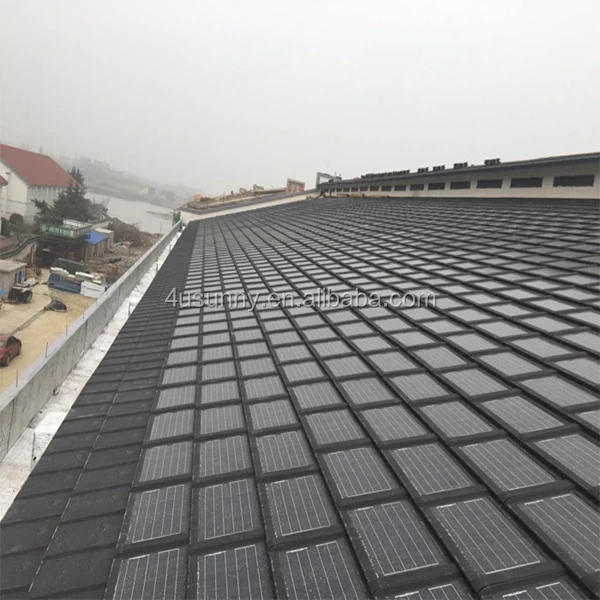 Китайская кровельная система BIPV, черепица на солнечной батарее, красная кровельная черепица на солнечной батарее 10 кВт, кровельная система на солнечной энергии, плоская солнечная черепица