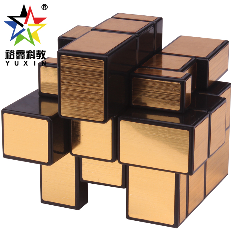 Yuxin 1541 5,60 см Черный ABS пластик скорость зеркальный куб с золото/серебро/синий/красный/черный/зеленый цвет стикер