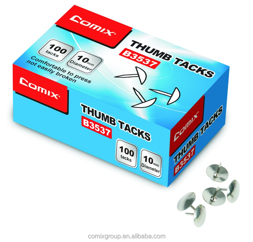 Оптовая продажа серебристого металла плоской головкой thumb tack/Push Pin/рисунок pin