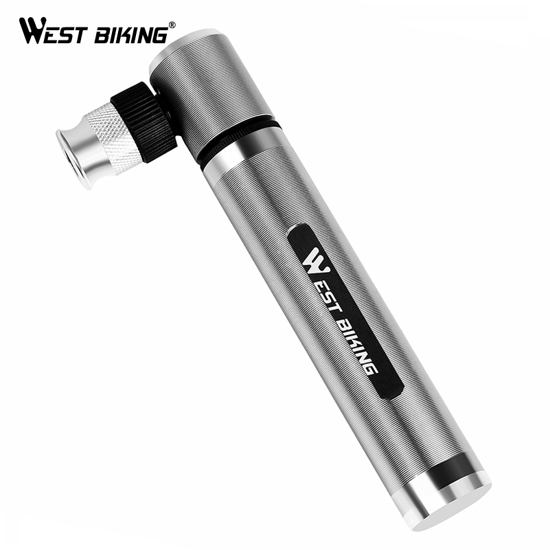 WEST BIKING 89G Portable Mini Bike Pump 160 PSI High Pressure Cycling Hand Air Pump Ball Tire Inflator Mini Bicycle Hand Pump
