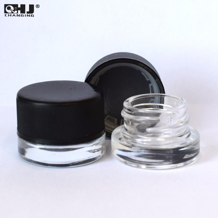 Custom Mini Cosmetic Container Portable 5ml Concentrate Jar Eye Cream Glass Jar with Printing Logo Screw Cap