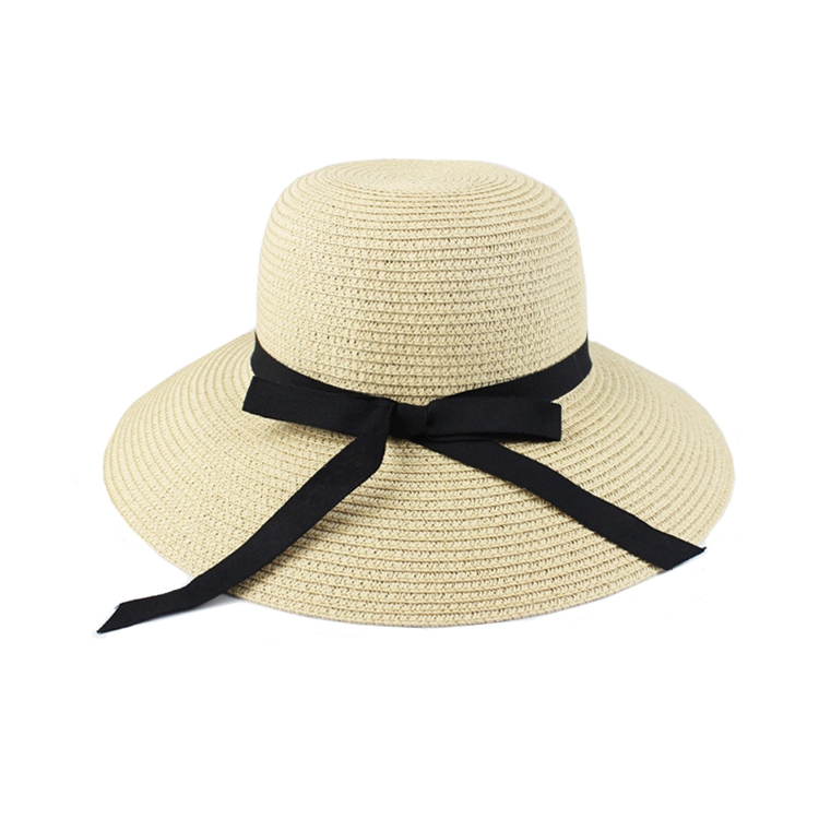 New Fashion Women Beach Hat Lady Wide Brim Floppy Foldable Summer Sun Straw Hat