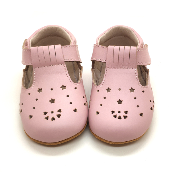 Wholesale hot selling fashion baby genuine leather shoes baby girl shoes with soft sole