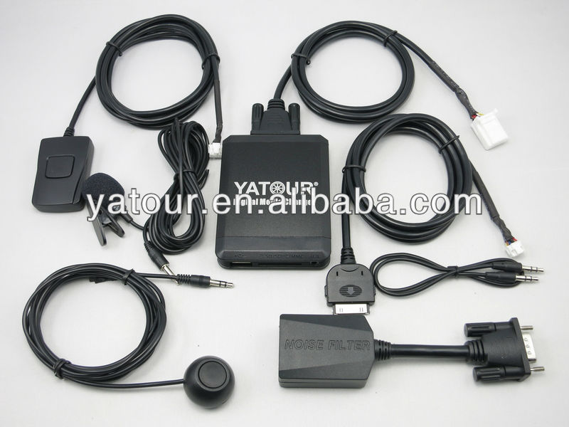 Цифровой медиаплеер (Yatour YT-M07 YTM07) USB + док-станция + SD + AUX + BT удлинитель автомобильный CD-плеер интерфейс mp3 адаптер
