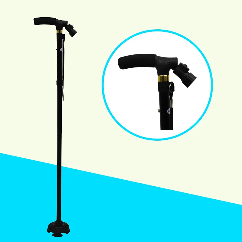 Aluminum Alloy Led Light For Walking Cane Old Man Walking Stick With Non-Slip Handle