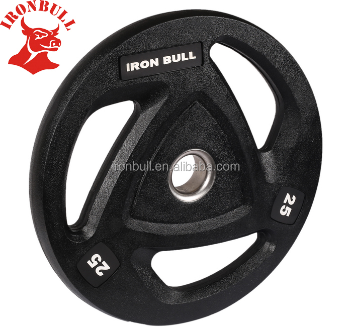 Популярная черная резиновая пластина с тремя захватами Iron Bull