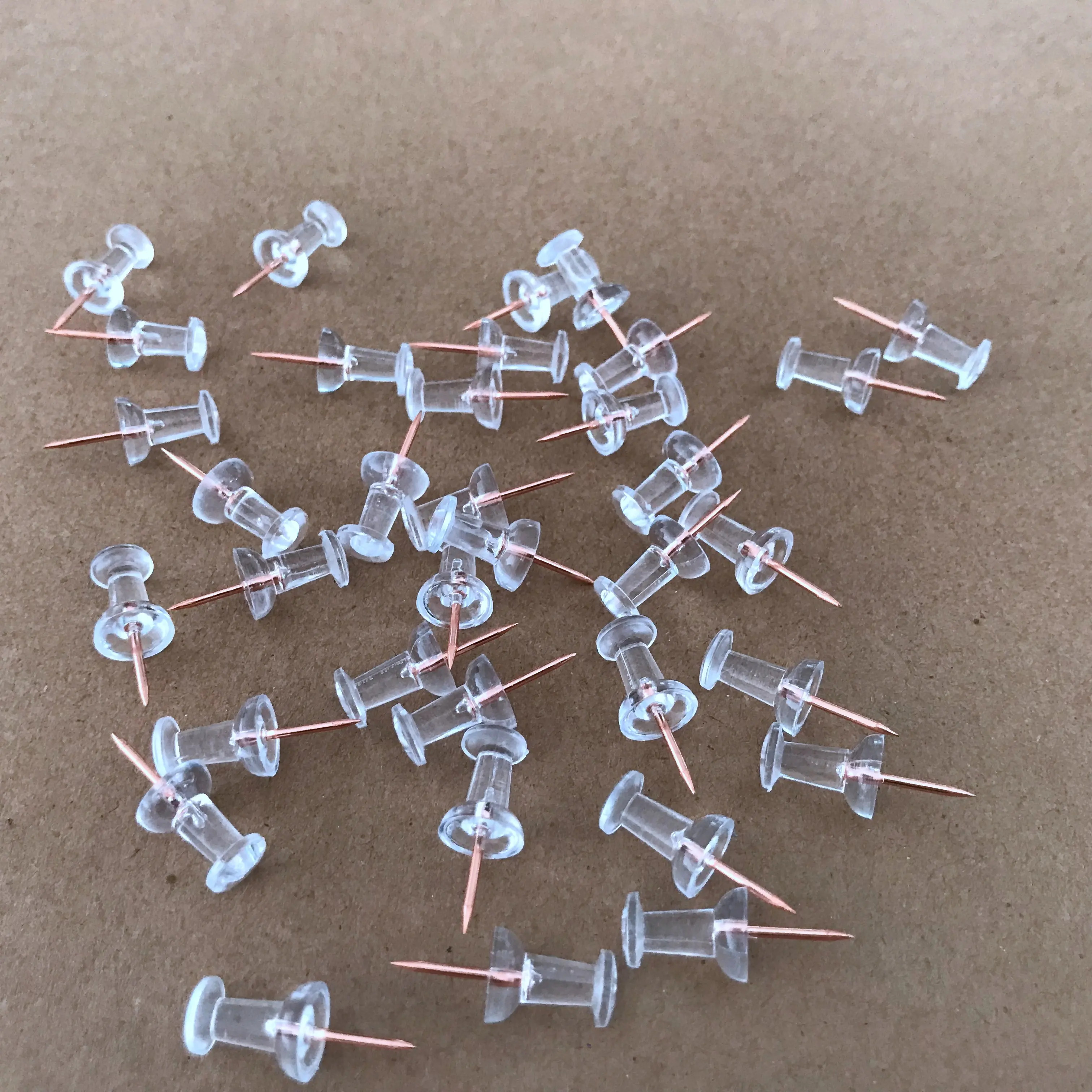 Transparent Color Head Push Pins In Pack of 50Pcs