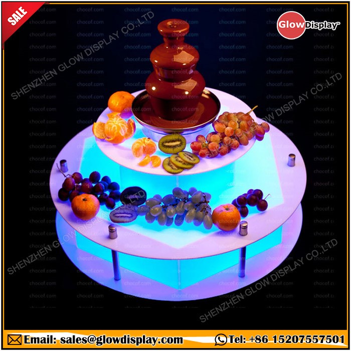 GlowDisplay акриловая подсветка для шоколадного фонтана со светодиодной подсветкой для свадебной вечеринки