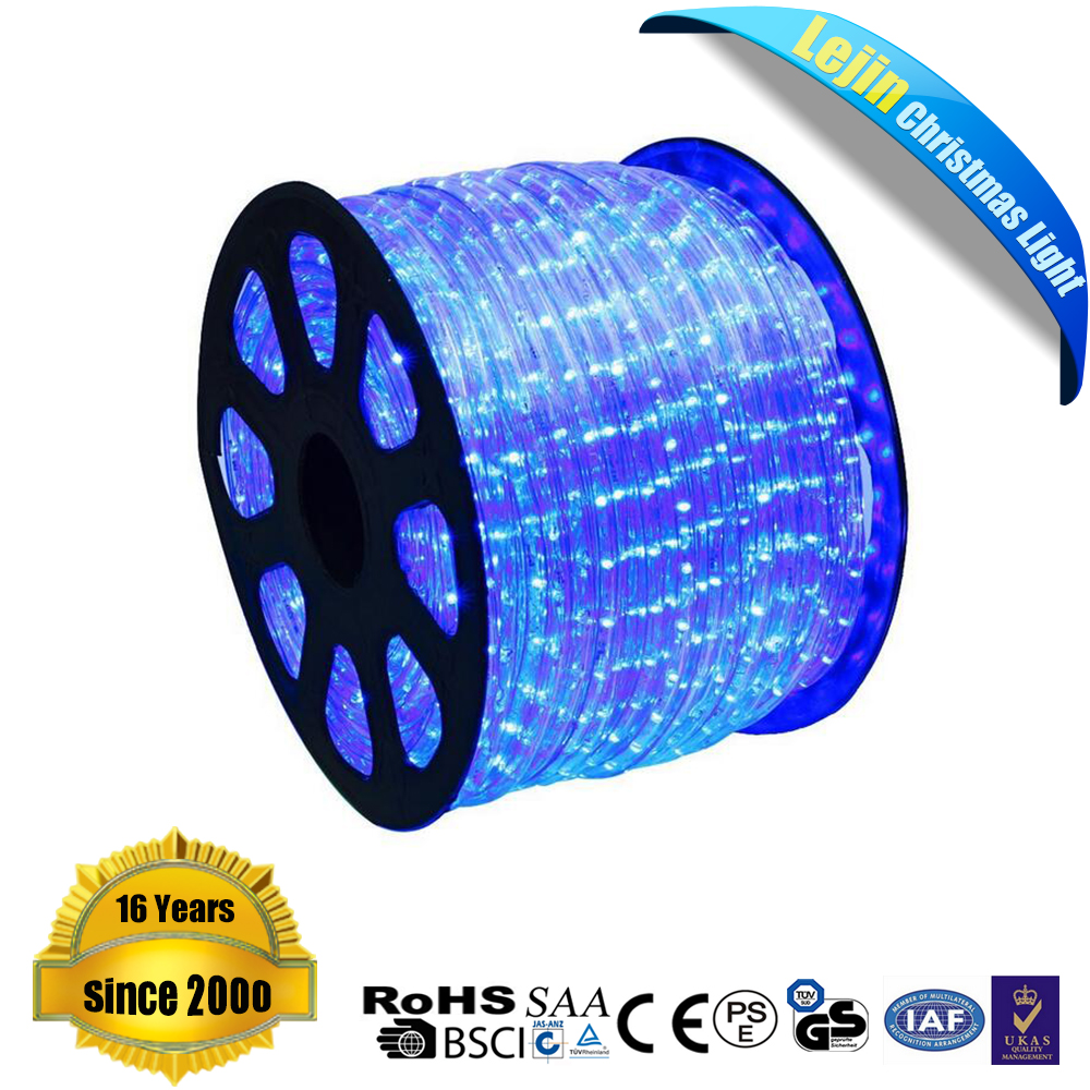 CE RoHS UL IP65 blue rope light для новогоднее украшение