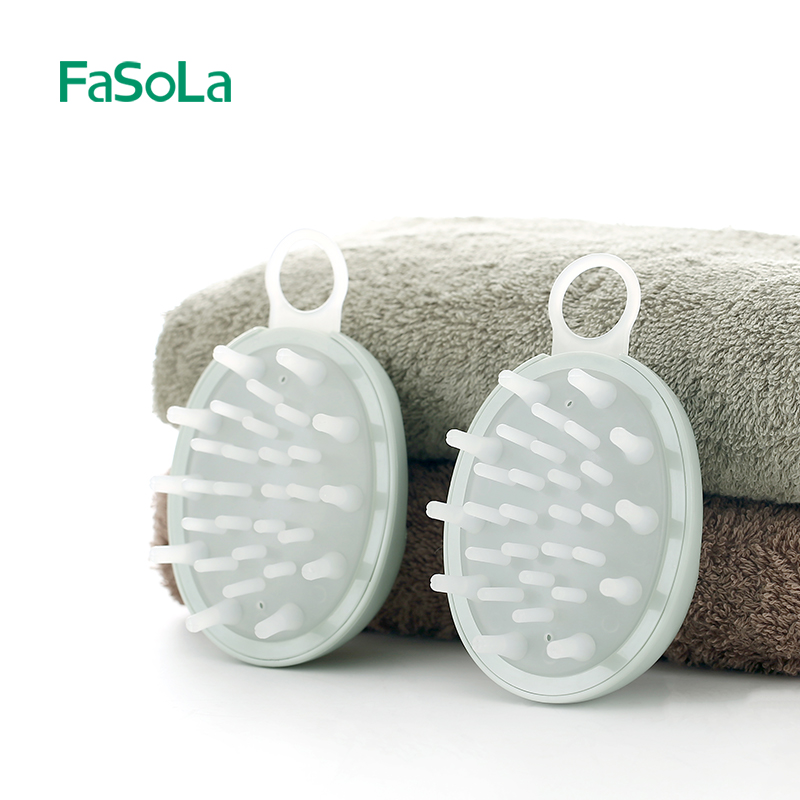 Детская щетка для мытья волос FaSoLa, щетка для мытья волос, массажная расческа для головы, силиконовая круглая расческа для волос