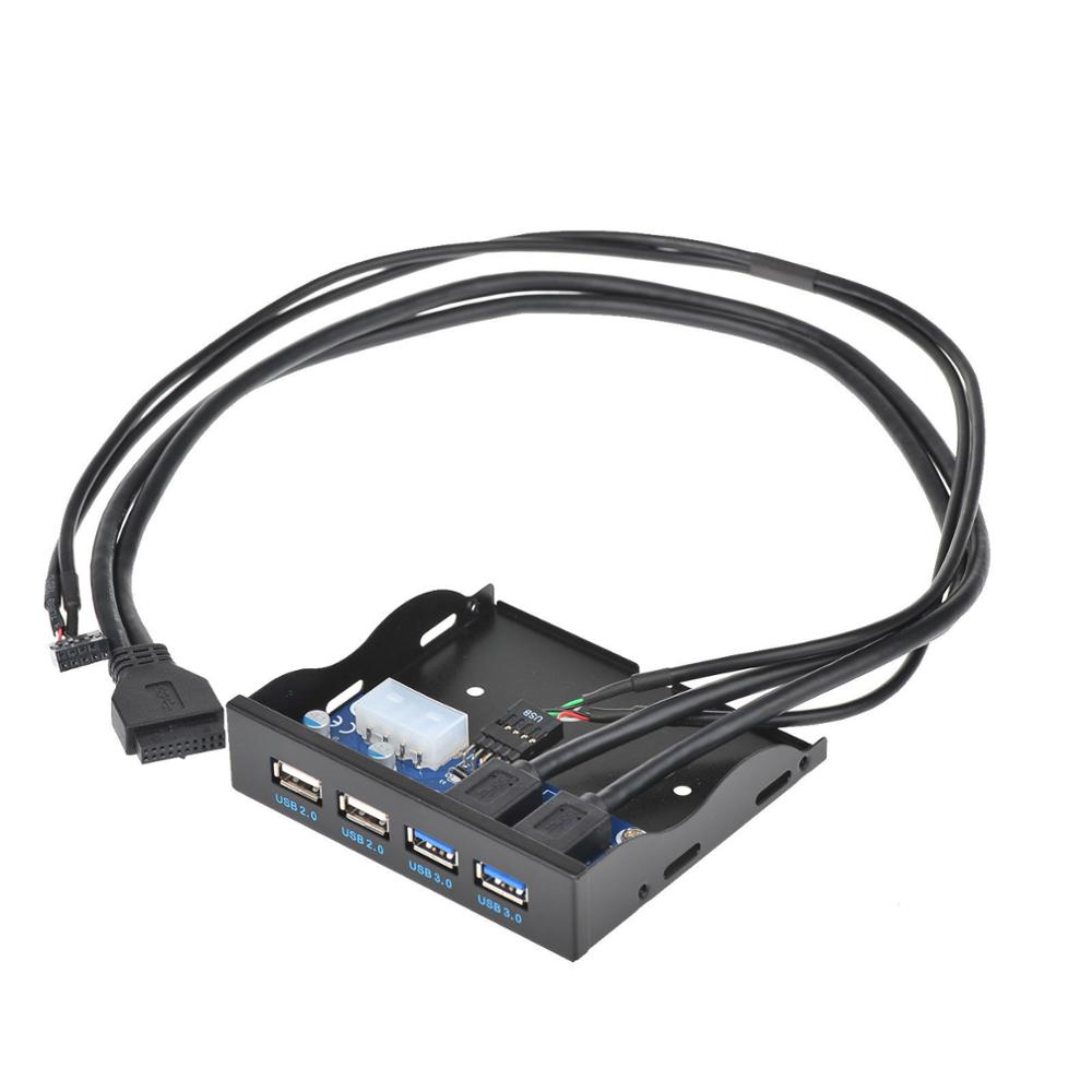 3,5 "флоппи Бей передняя панель с 4 USB портами для зарядки электроники с 3,0 2,0 концентратор расширения браслет адаптер