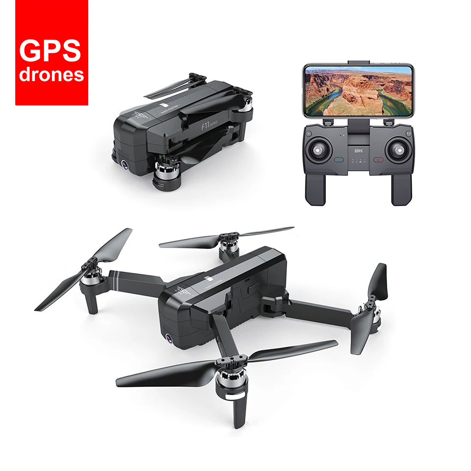 Бесщеточный Дрон с GPS и камерой Full HD с автоматическим возвратом 5G