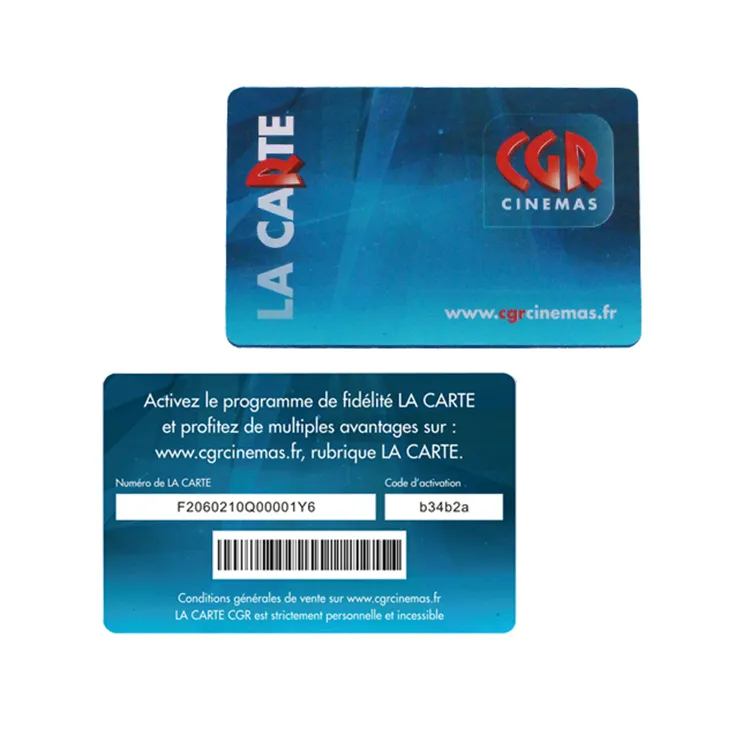 China factory Plastic Loyalty Programs Barcode Vip Promotional Card