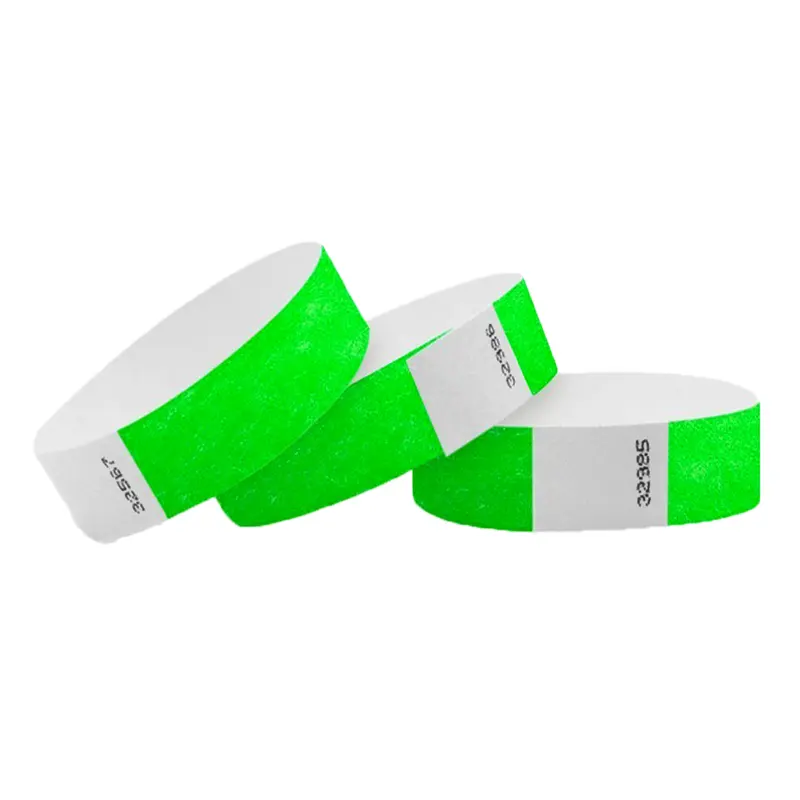 Manufacturers Custom Printed Event Party QR Codes Bracelet Cheap Personalised Waterproof Disposable Paper Band Tyvek Wristbands