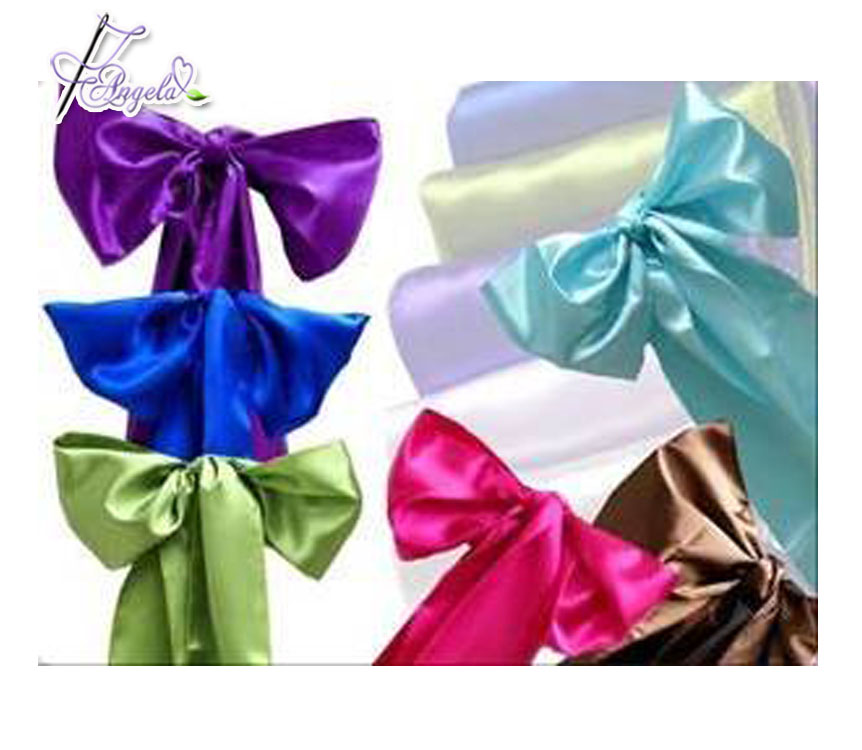 cheap tie back satin chair sashes for sale for special events, wedding chair covers