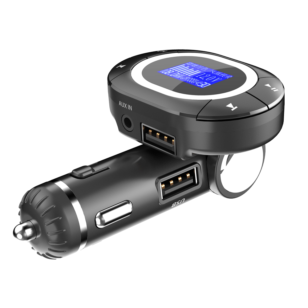 Новинка 2019, популярное автомобильное зарядное устройство, Bluetooth, громкая связь, mp3 музыкальный плеер, автомобильный fm-передатчик