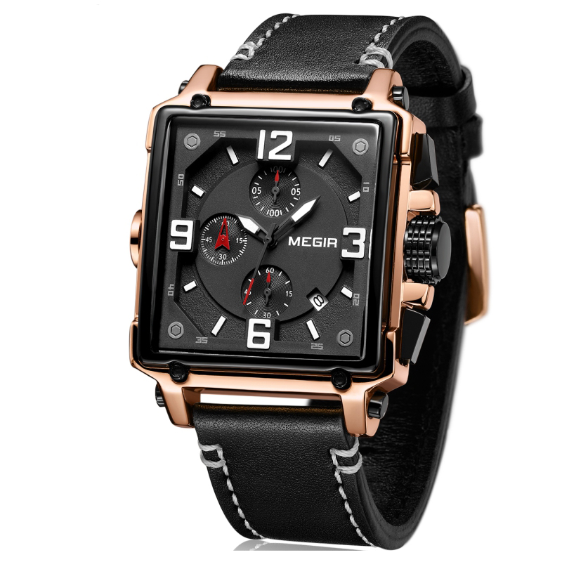 2019 hot fashion square leather strap watch montre homme sport wristwatches alloy luxury watches men wrist wristwatch