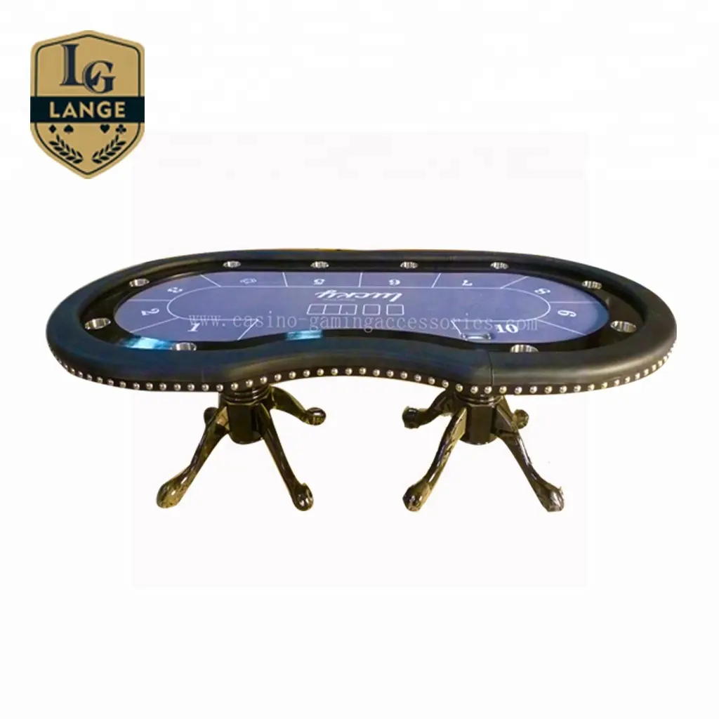 Deluxe 94'' Solid Wood Tiger Claw Leg Texas Hold'em Poker Table