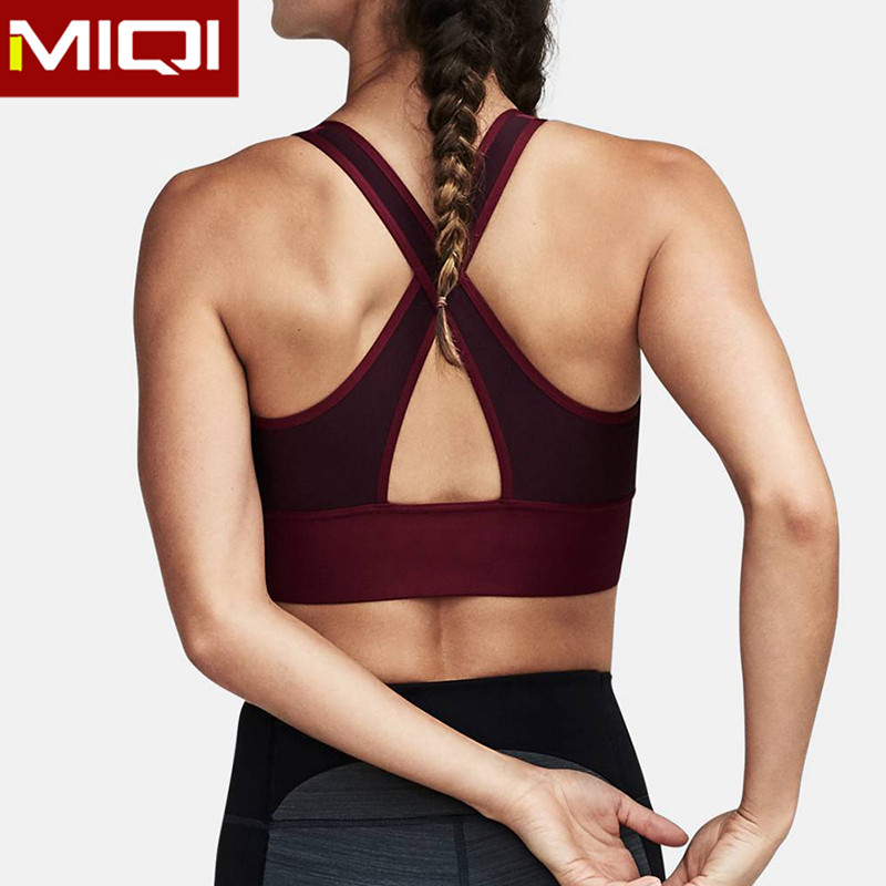 Hot sale ladies custom sexy plus size womens wholesale design your own private label padded sports bra
