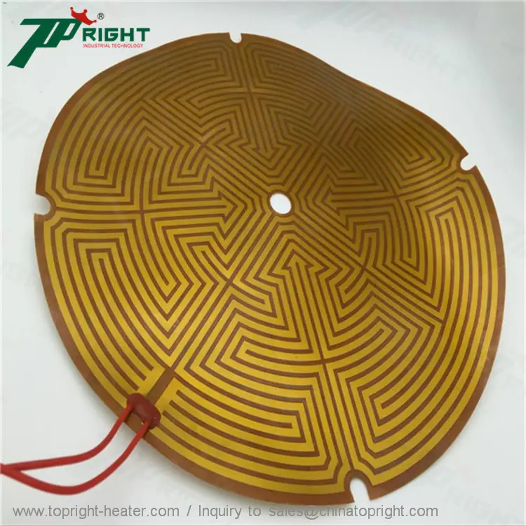 12V 24V Round shape PI Kapton polyimide Pet film heater