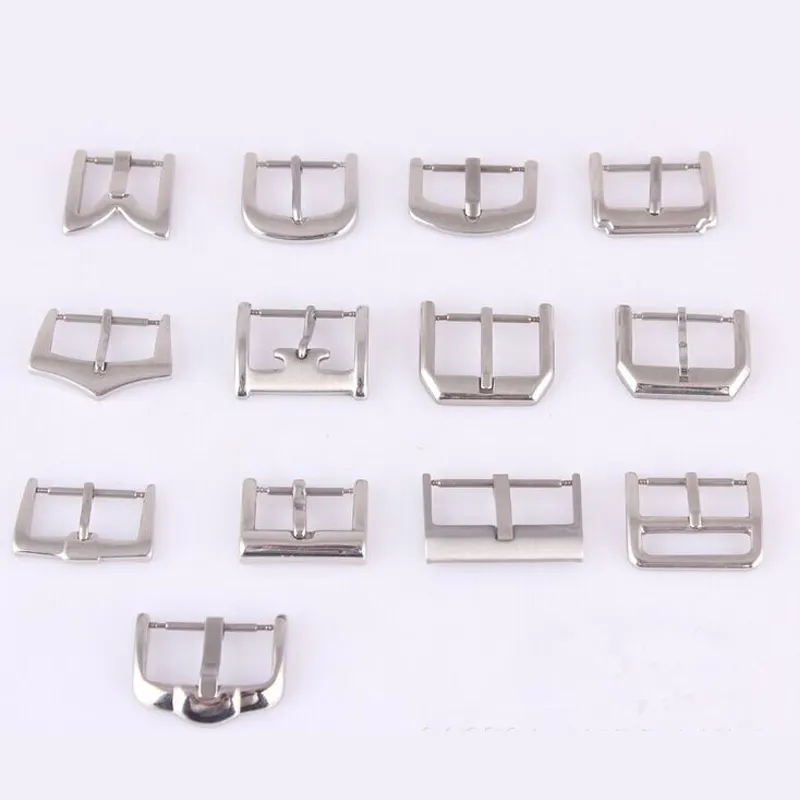 Customize Personal logo free 22/24/26mm watch strap buckle wholesale multiple cheap 201L/304L/316L stainless steel watch buckles