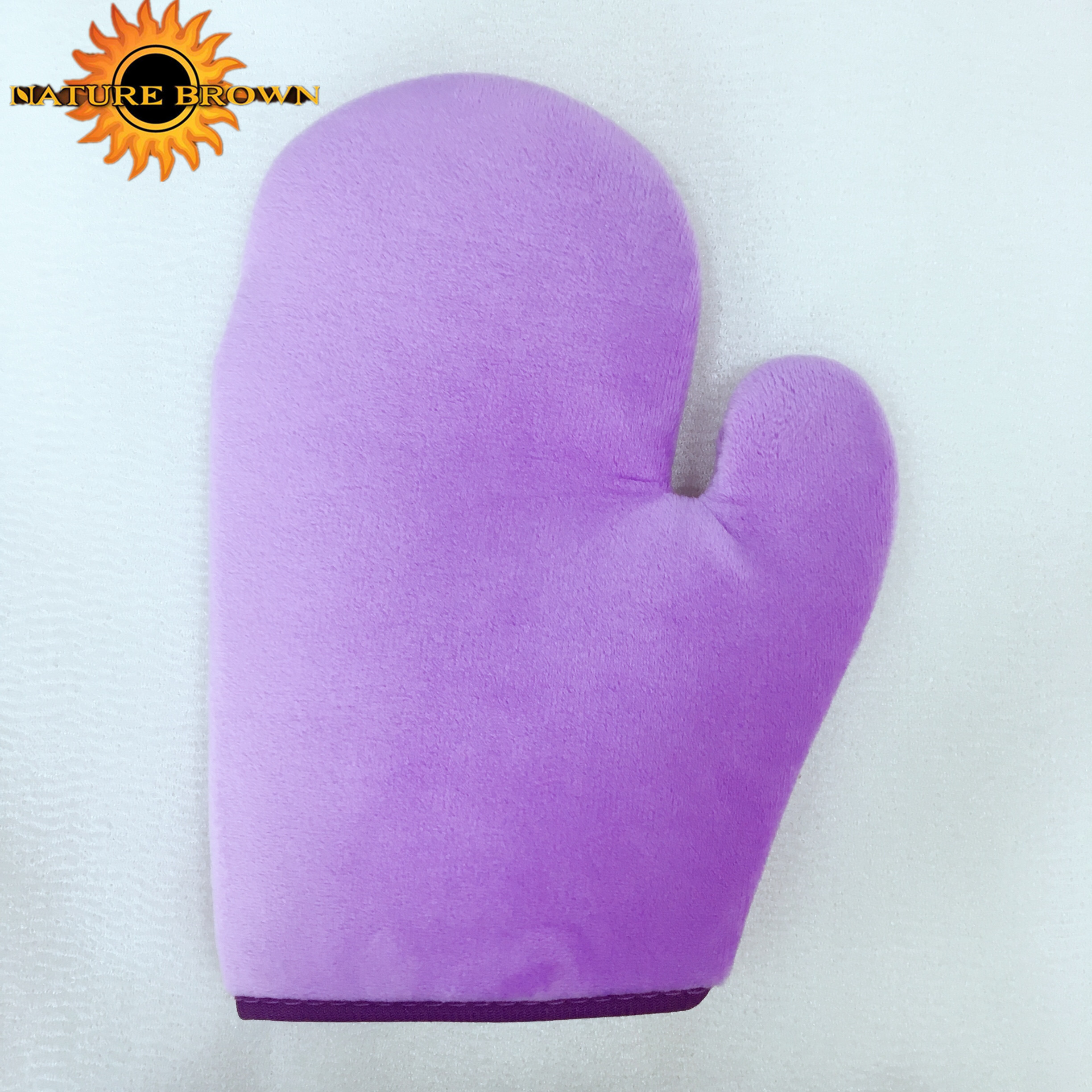 Hot sale double sided velvet sponge high quality tanning mitt