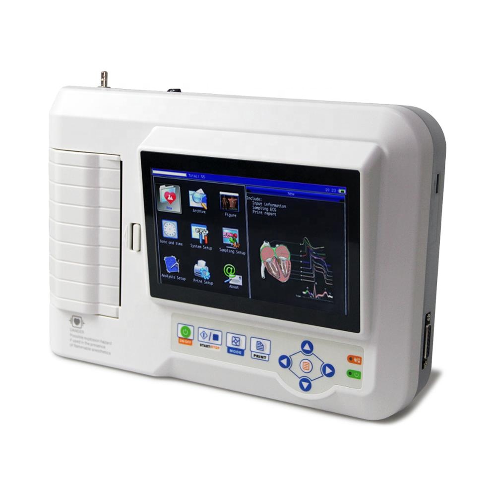 CONTEC CE ECG600G цифровая ЭКГ-машина 3 6 каналов 12 выводов ЭКГ цветной ЖК ЭКГ