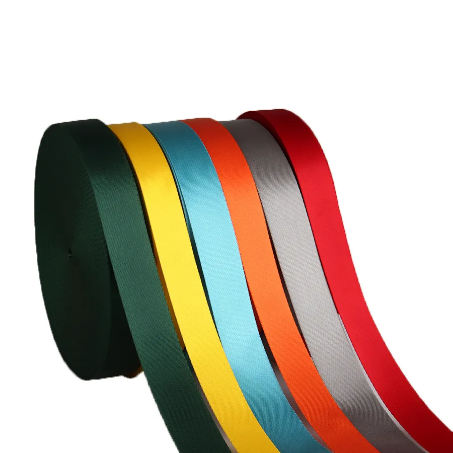 high quality plain/flat/twill nylon webbing for bag strap/seat belt/military tape