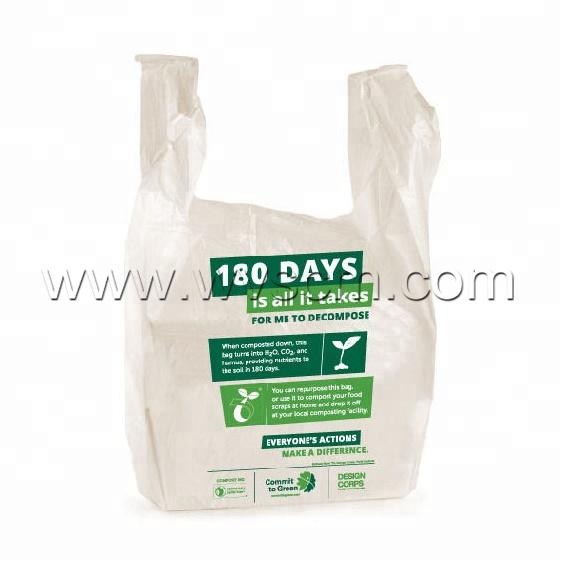 HDPE/LDPE сложенная футболка продуктовый торговый мешок