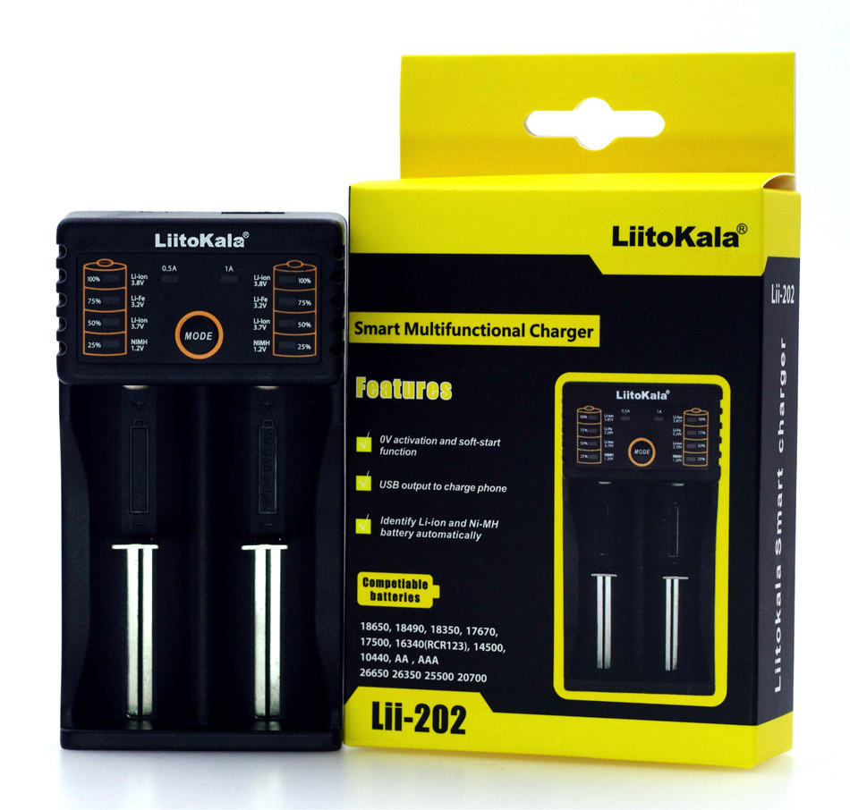 Lii-202 21700 18650 литиевая батарея зарядное устройство двойной слот usb зарядное устройство для батареи