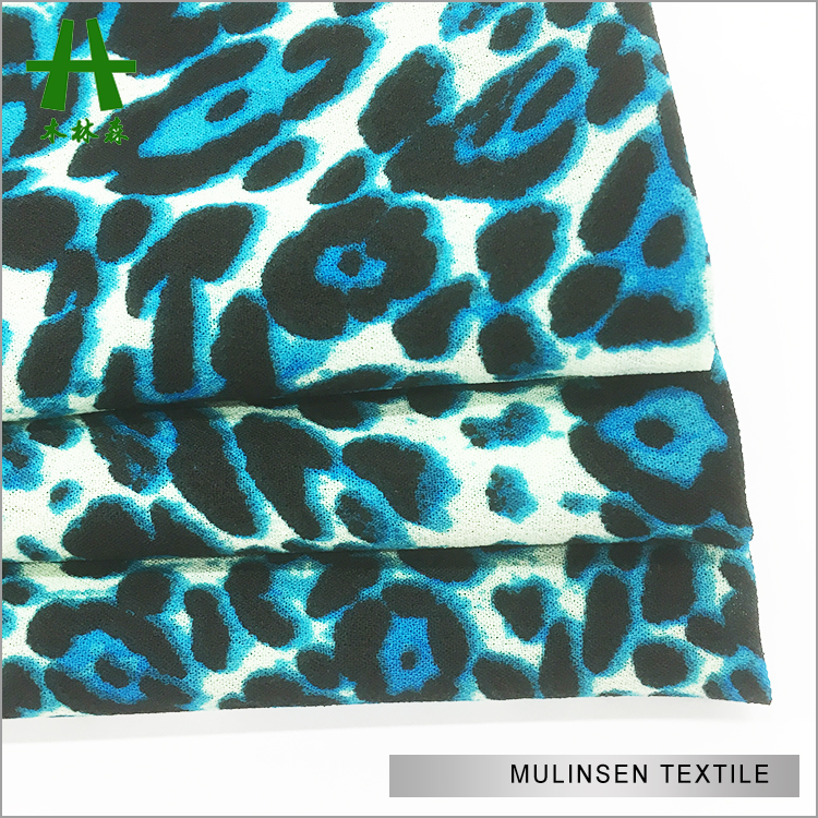 Mulinsen Textile хорошее качество леопардовый дизайн галька жоржет ткань