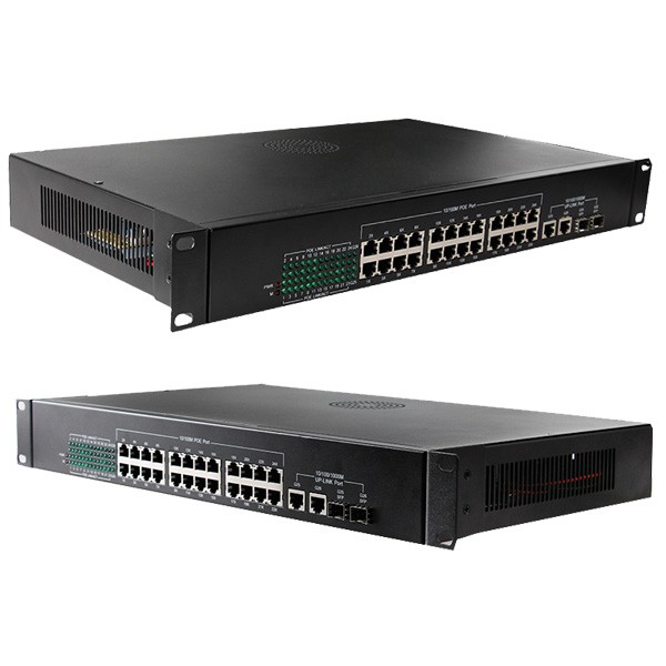 IP сети 10/100/1000 Мбит/с 24 POE порта выключатель