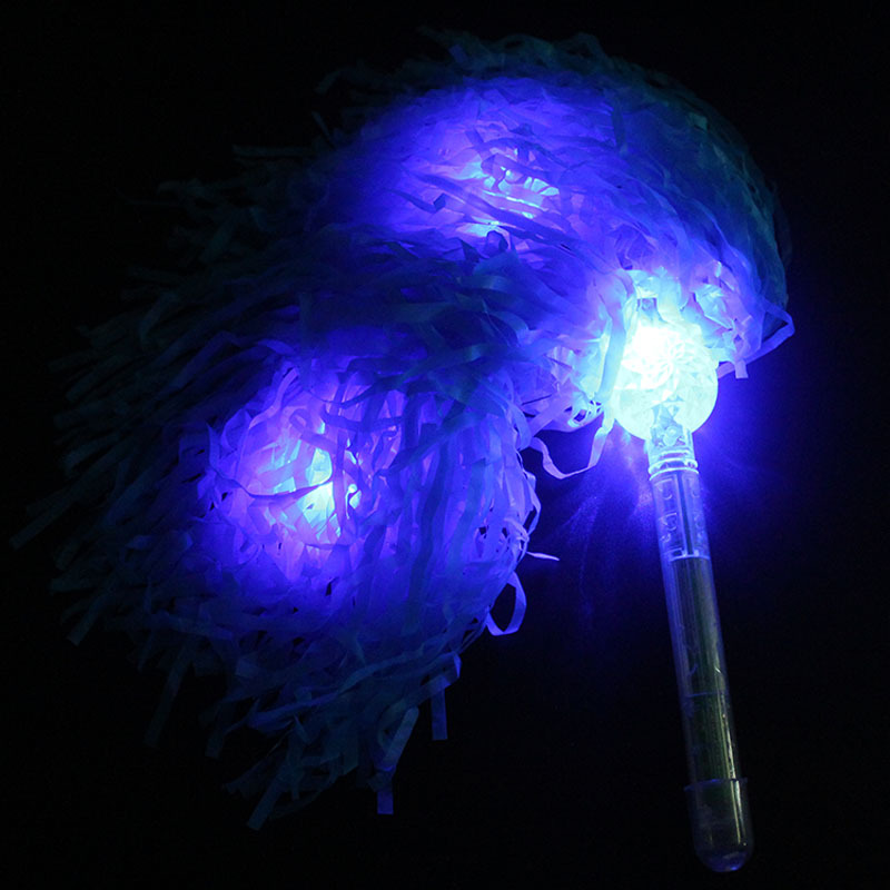 Красный синий зеленый цвет светодио дный светодиодных освещенных pom poms