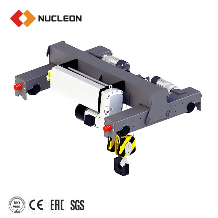 Nucleon Crane Double Girder Trolley Electric Hoist With Main And Auxiliary Hook Wire Rope Electric Hoist for sale
