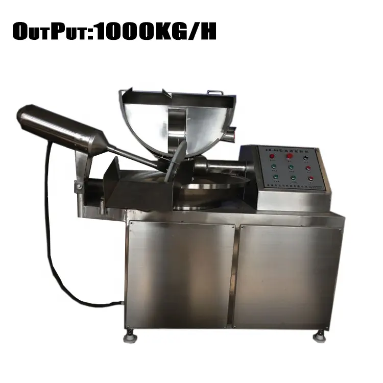 Big Capatacity JY-ZB80L Industrial Meat Bowl Cutter / Stainless Steel Vegetable Meat Bowl Cutter Cutting Mixer Machine