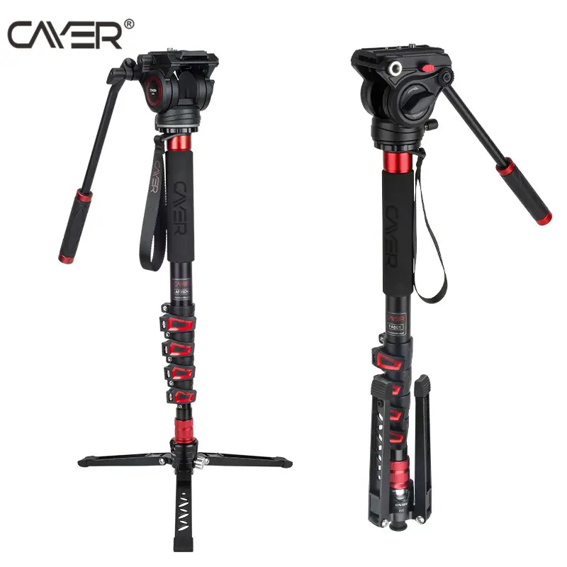 Cayer AF35DVH4 quality photographic equipment video monopod kit carbon fiber monopod for DSLR and video camera 5 sections