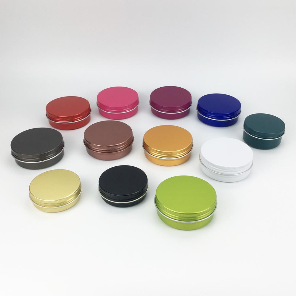 Colorful Empty Aluminum Tin Cans Cosmetic Aluminum tin Jar For Lip Balm Cream 10g-350g